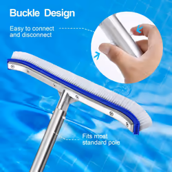 Piscine Brush Head Piscine Premium 18" Aluminium Brush Head Cleaning Brush for Pools, Spas, Bathtubs, Walls, Tiles, Floors