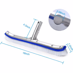 Piscine Brush Head Piscine Premium 18" Aluminium Brush Head Cleaning Brush for Pools, Spas, Bathtubs, Walls, Tiles, Floors