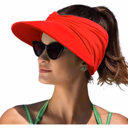 Sun Hat Women Sun Beach Visor Cap UV Protection with Wide Brim for Sports Beach Golf Hiking