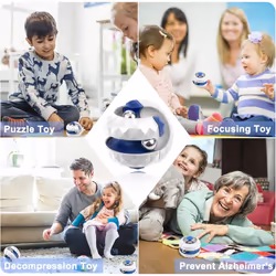 Orbit Ball Toy, Fidget Cubes Top Spinning Toy, as Stress Relief Gifts & Creative Decompression Toys, Puzzle Games for Kids Children Adults