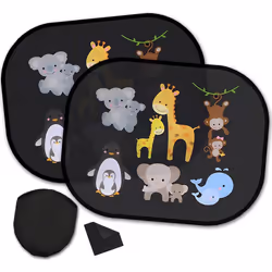 Baby Car Sun Shade, 2 Pieces Car Sun Shade 45x36cm Car Sun Shade No Need Suction Cup UV Protection Rear Car Sun Shade with In ...
