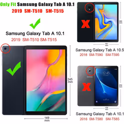 Kids Case for Samsung Galaxy Tab A 10.1 SM-T510/T515, Lightweight Shockproof Grip Unique Kickstand Case for Kids SM-T510 10.1 inch Tablet 2019, Blue