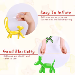 200pcs 260 Long Balloons Clear - Long Balloons for Balloon Animals, Twisting Balloons for Balloon Garland, Skinny Latex Balloons