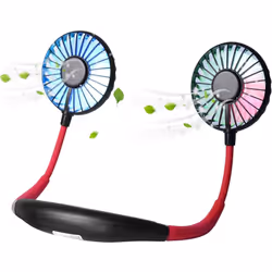 Portable Neck Fan, Color Changing LED, with Aromatherapy, 360Â¡Ã£ Free Rotation, and Lower Noise Strong Airflow Headphone Des ...