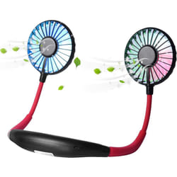 Portable Neck Fan, Color Changing LED, with Aromatherapy, 360Â¡Ã£ Free Rotation, and Lower Noise Strong Airflow Headphone Design