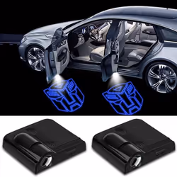 2pcs for Transformers Autobots Car Door Lights Logo Projector Led Wireless Car Door Shadow Lights Welcome Courtesy Lights for ...