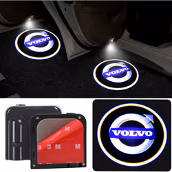 2Pcs for Volvo Wireless Car Door Logo Light LED HD Welcome Courtesy Ghost Shadow Projector Lamp Fit for Volvo Cars