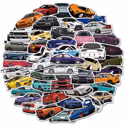100 PCS Car Stickers Sports car Racing Stickers Vinyl Waterproof Stickers, Party Favors for Water Bottles