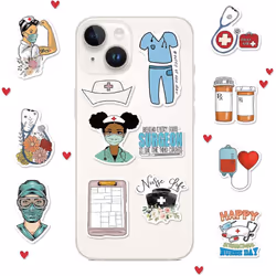 100PCS Nurse Stickers,Waterproof Nursing Sticker for Water Bottles, Vinyl Medical Stickers,Great Gift for Nurses Students