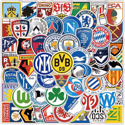 100 pieces of football team club stickers, water bottle waterproof vinyl sports stickers, laptop, phone case, vinyl waterproo ...