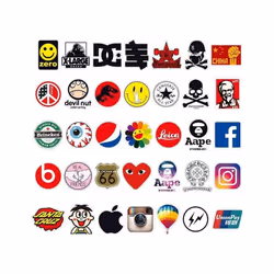 100 Cool Logo Stickers Waterproof Vinyl Stickers Suitable for Laptops,Tablets,Mobile Phones,Water Bottles,Water Bottles,Bicycles,Luggage Computers