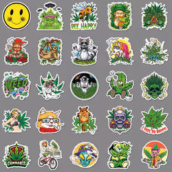 50 pieces of "Creative Trend Green Style" graffiti vinyl waterproof stickers for laptops, mobile phones, skateboards, luggage, water bottles