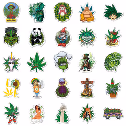 100pieces of "Creative Trend Green Style" graffiti vinyl waterproof stickers for laptops, mobile phones, skateboards, luggage, water bottles