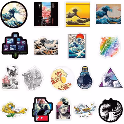 Kanagawa Wave Stickers 50 Piece Waterproof Vinyl Stickers Cute and Fun Stickers Laptop, TabletPhone, Water Bottle,Water Bottle, Bicycle Luggage