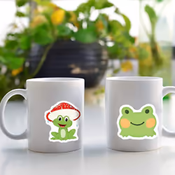 Cute Frog Stickers,100 Pcs Vinyl Aesthetic Kawaii Frog Kids Stickers for Laptop Water Bottle Scrapbooking