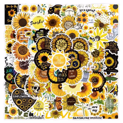 Sunflower stickers 100 cute stickers laptop water bottle, vinyl decorative skateboard waterproof guitar