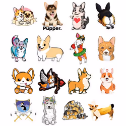 50PCS Pet Dog Stickers Vinyl Waterproof Toys Decal Stickers Motorcycle Luggage Bycircle Water Bottles Skateboards Snowboard Phone Pad Mac Sticker