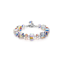 Ladies Bracelet Northern Lights Crystal Bracelet, 7"+2" Extended Mother's Day Birthday Anniversary Jewellery Gift for Ladies Girls