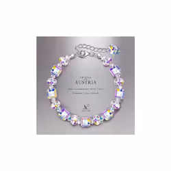 Ladies Bracelet Northern Lights Crystal Bracelet, 7"+2" Extended Mother's Day Birthday Anniversary Jewellery Gift for Ladies Girls
