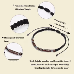 Mum's bracelet for son, morse code bracelet with engraved wallet card, graduation gift for son, adjustable handmade men's beaded bracelet