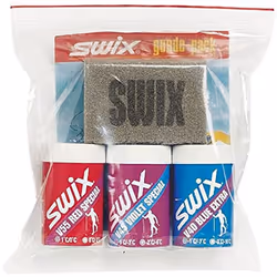 Swix Classic Nordic Ski Wax Pack with 3-Kick Wax and Cork  8 x 8-Inch