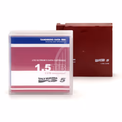 Overland-Tandberg LTO Ultrium 5, Blank data tape, 1.5 TB, 3 TB, 1000000 pass(es), Red, 846 m