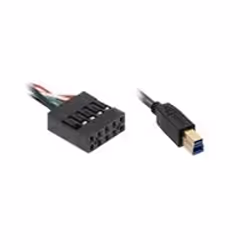 Overland-Tandberg 0.81m, 2x10pin/USB3.0-B, 0.81 m, USB B, USB 3.2 Gen 1 (3.1 Gen 1), Male/Female, Black