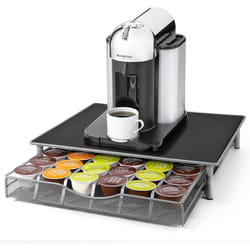 Vinsani 36 Capsules Coffee Pod Storage with Sliding Drawer- Non Slip Surface Stackable Holder Organiser Box for Dolce G
