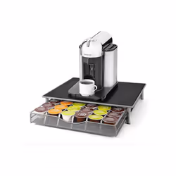 Vinsani 36 Capsules Coffee Pod Storage with Sliding Drawer- Non Slip Surface Stackable Holder Organiser Box for Dolce G