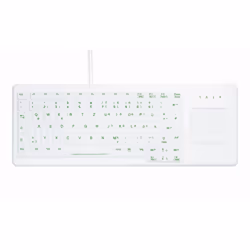Active Key AK-C4400, Mini, Wired, USB + PS/2, Membrane, White