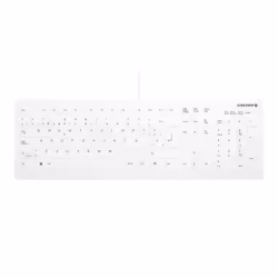 CHERRY AK-C8112, Full-size (100%), Wired, USB, Scissor key switch, QWERTY, White