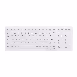 Active Key AK-C7000, Keyboard top frame, Silicone, 372 mm, 137 mm, White
