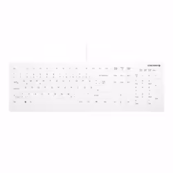 CHERRY AK-C8112, Full-size (100%), Wired, USB, Scissor key switch, QWERTZ, White