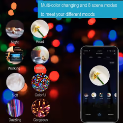 Smart WiFi E14 LED Candle Bulb 4.5W, RGB+W+WW, Dimmable