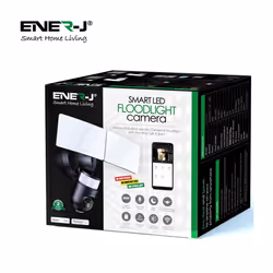 Ener-J Smart WiFi LED Floodlight Security Camera System with Floodlight - White