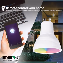 Smart WiFi GU10 LED Lamp 5W, RGB+W+WW, Dimmable