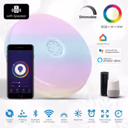 Ener-J Smart WIFI LED Ceiling 24W With Bluetooth Speaker