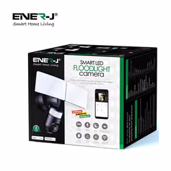Ener-J Smart WiFi LED Floodlight Security Camera System with Floodlight - Black