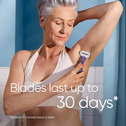 Gillette Venus Deluxe Smooth Swirl Razor Blades Women, Pack of 6 Razor Blade Refills, Lubrastrip with A Touch of Vitamin E