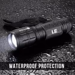 LE Adjustable Focus LED Torch, Super Bright Zoomable Handheld Flashlight, 3 AAA Batteries Included