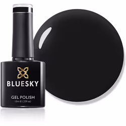 Bluesky Gel Nail Polish, Blackpool 80518, Black, Dark, Jet Black, Long Lasting, Chip Resistant, 10 ml (Requires Drying Under ...