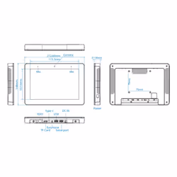 Loop24 LM-8058 meeting room display 20.3 cm (8") 1280 x 800 pixels LED 802.11a, 802.11b, 802.11g, Wi-Fi 4 (802.11n), Wi-Fi 5 (802.11ac), Wi-Fi 6 (802.11ax) Black Polycarbonate (PC) Bluetooth - Additional view 5
