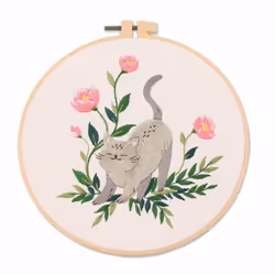 Meecaa Flower Embroidery Kit Starter Set  Hand Embroidery Set Pattern Printed Cross Stitch Set for Beginner Adults  with Embr ...