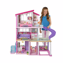 Barbie GNH53 Dreamhouse - 3-Storey Barbie House with 8 Rooms Including Pool, Slide, Elevator, 70 Doll Accessories, Fully Furn ...