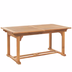 Garden table acacia wood - rectangular table, extendable - JAVA