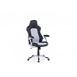 Office chair - Computer chair - Swivel - Synthetic leather - Black and Grey - EXPLORER