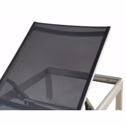 Garden Furniture - Sun Lounger - Aluminium Outdoor Furniture - Sun Bed - Black - FOSSATO