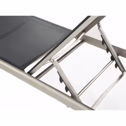 Garden Furniture - Sun Lounger - Aluminium Outdoor Furniture - Sun Bed - Black - FOSSATO
