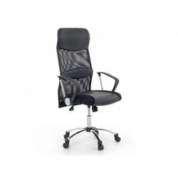 Beliani Design Black Leather Adjustable Office Chair