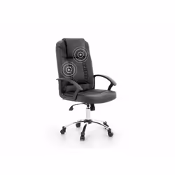 Massage Chair RELAX - Massage Function, leather - black